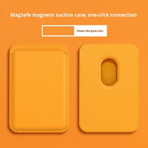 Porte-cartes magnétique compatible avec les appareils Apple iPhone 16 Pro, en similicuir, autocollant dorsal en PU résistant pour <span class=keywords><strong>carte</strong></span> de crédit - Product Image 3