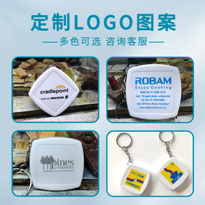 Mini Steel Tape Measure 2m 6mm <b>ABS</b> Keychain With Logo Printing Promotional Gift - Product Image 4