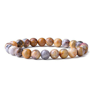 Bracciali all'Ingrosso con Charm in Agata Naturale da 8mm, Bracciale Elastico con <span class=keywords><strong>Pietre</strong></span> <span class=keywords><strong>Portafortuna</strong></span> per Uomo e Donna - Product Image 3