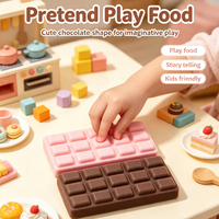 Jouet Squishy en PU en forme de barre de chocolat réaliste, à remontée lente, jouet à presser