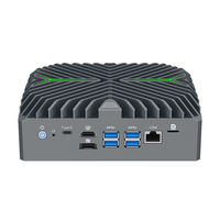 Komputer industri rel Din ukuran kecil Ultra Core, prosesor I5 125u 8x LAN tipe-c 2 * DDR5 5600 Slot memori Firewall PC Mini