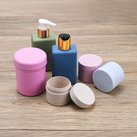 Bouteille compressible en paille de blé écologique 30ml 100ml 250ml 300ml 500ml – Contenant rechargeable pour huile capillaire, lotion, shampoing