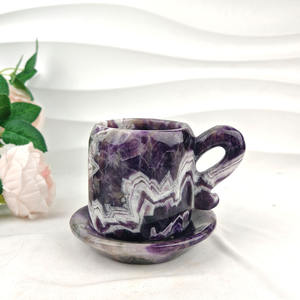 Nuovo Prodotto Set di Tazze in Cristallo Artigianale Ametista Naturale Fatta a Mano Regali in Cristallo per Decorazione - Product Image 2