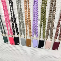 Chaînes de téléphone portable en gros, sangles de sac, chaînes longues en acrylique épais pour iPhone 14 Pro 12