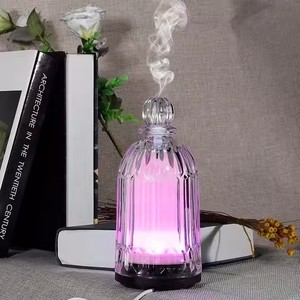 Lễ Hội Quà Tặng Dầu Chất Lượng Tốt Khuếch Tán 120Ml Chai Thủy Tinh <span class=keywords><strong>Vaporizer</strong></span> Thủy Tinh Tinh Dầu Burner Sáp Ấm Hơn Với Dầu 7 Đèn LED - Product Image 3