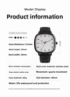 Nouvelle Montre Homme de Mode en Cuir, Quartz, Étanche, Lumineuse, Sportive, à Date, Montre-Bracelet de Luxe pour Homme