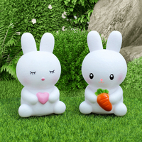 Vente en gros Veilleuse créative avec lapin animal mignon Petite lampe de table pour décoration de chambre d'enfant Cadeau amical