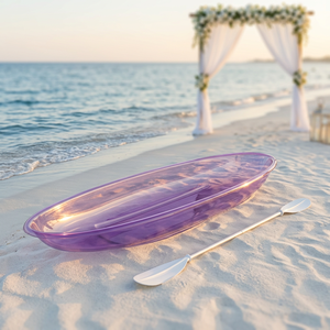 Kayak transparent WOLANG 3,36 m en PC violet pour <span class=keywords><strong>2</strong></span>-3 personnes, canoë coloré en cristal pour la pêche, vente en gros pour <span class=keywords><strong>les</strong></span> centres de villégiature - Product Image 2