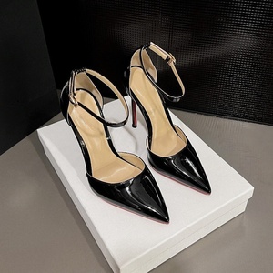 New Style Bridal Summer Pointed <b>Toe</b> Shallow Mouth Stilettos Heel Sexy Buckle Strap Women Dress High Heels - Product Image 2