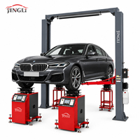 Ensemble d'atelier de réparation automobile : Pont élévateur à ciseaux 3T avec table simulateur de route NVH rotative à 360 degrés pour diagnostic de vibrations de châssis