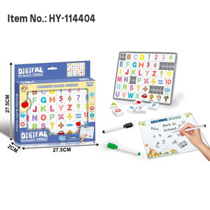 Jouets éducatifs pour enfants en bas âge, blocs de construction de symboles mathématiques, alphabet, nombres, puzzles <span class=keywords><strong>avec</strong></span> tableau à dessin, apprentissage STEAM - Product Image 2