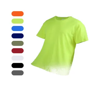 T-shirts en polyester à séchage rapide pour sublimation Logo imprimé O-cou T-shirts blancs unis