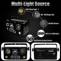 Projecteur de motifs portable RGBW 4 en 1, lumière laser DJ, lumières stroboscopiques LED avec télécommande/contrôle DMX512 pour boîte de nuit/KTV | Usine YSH