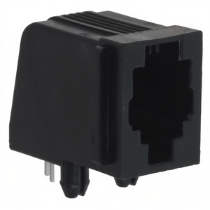 Connecteur RJ 22 pour montage sur circuit imprimé, boîtier en plastique noir à angle droit - Product Image 2