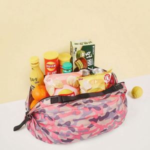 New Design Oxford Cloth <b>Folding</b> Shopping Bag Colorful Camouflage Reusable Foldable Grocery Tote Bag - Product Image 2