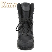 Bottes de combat tactiques KMS, fabricant de bottes tactiques personnalisées, durables, antidérapantes, en caoutchouc, pour la sécurité, la patrouille et le combat.
