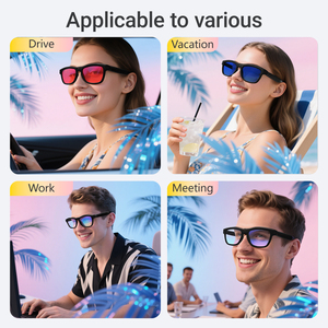 2025 Óculos inteligentes mais baratos com tradução AI Lentes de mudança de cor de alta definição <span class=keywords><strong>Bluetooth</strong></span> Conectividade Fotografia remota - Product Image 6