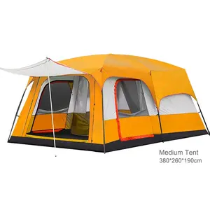 Venda de tendas ao ar livre por atacado Personalizado Europeu 8 Pessoas Grande Luxo Resistente ao vento Família Camping Tent