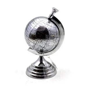 Polished Sliver Color Large Aluminium Globe Of The World
