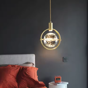 Modern Gold Mini Crystal Pendant <b>Light</b> New Design round Glass Brass <b>Chandelier</b> with Tendering Middle Size - Product Image 4