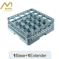 Caisse de rangement empilable en PP pour verres avec compartiments, boîte de transport réutilisable en plastique pour verres à vin, pour cuisine, placard, bar