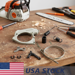 ชุดซ่อมเบรกเลื่อยยนต์ Stihl MS360/MS340 ประกอบด้วยสายเบรก แหวนสปริง ฝาครอบระดับสปริง สปริงดึง และคลิป E  ใช้ร่วมกันได้ - Product Image 3