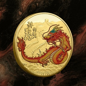 Moneda Oriental Auspiciosa del Dragón, Tótem de la Suerte, Insignia Conmemorativa del Dragón, Dragón Metálico Ascendente, Recuerdo de China Próspera - Product Image 2