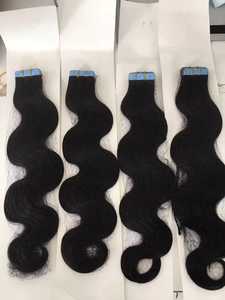 Cinta <span class=keywords><strong>Yaki</strong></span> Virgen sin procesar Ins Vendor Indian Afro Kinky Straight Tape en extensiones de cabello 100% Cabello humano Rizado Tape Hair - Product Image 4