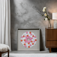 Décoration murale Art déco moderne sur mesure, encadrée de verre écologique avec verre frontal, étanche, boîte à ombre carrée DIY