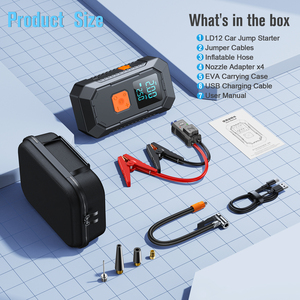 Démarreur de voiture portable 12V avec compresseur d'air 150 PSI, <span class=keywords><strong>booster</strong></span> de <span class=keywords><strong>batterie</strong></span> d'urgence 4-en-1 et <span class=keywords><strong>batterie</strong></span> externe pour voiture et SUV - Product Image 6