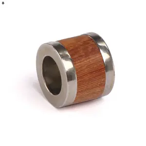 מותאם אישית תכשיטי גברים עץ נירוסטה spacer חרוז - Product Image 1