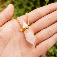 Collier en cristal DIY Bouteille de parfum Pendentif décoratif Bouteille d'huile essentielle séparable Pendentif en cristal Bouteille de séparation