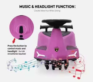 Prix bas violet couleur <span class=keywords><strong>fantaisie</strong></span> enfants monter sur la <span class=keywords><strong>voiture</strong></span> en plein air jouet bébé balançoire <span class=keywords><strong>voiture</strong></span> enfants Twister balançoire <span class=keywords><strong>voiture</strong></span> avec lumière LED et klaxons - Product Image 5