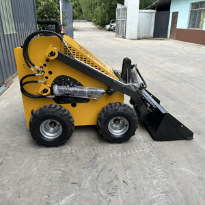 Envío gratis excavadora sobre orugas con ruedas, cargadora deslizante, MINICARGADORA eléctrica de litio - Product Image 3