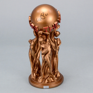 Scultura in bronzo di artigianato in metallo famoso all'ingrosso il mondo è tuo statua a grandezza naturale - Product Image 2