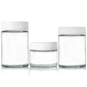 Pot en verre transparent à fond épais, écologique, résistant aux enfants, avec couvercle noir résistant aux enfants, pour crème visage artisanale, 2,5 oz - Product Image 4