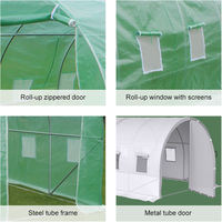 Serre tunnel en plastique PE 300x300x200 professionnelle de Chine, écologique, pour jardin, avec structure métallique traitée sous pression