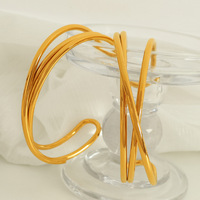 Bracelet minimaliste en acier inoxydable à trois couches CELES Fashion