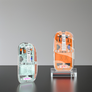 2024 HXSJ T900 Mini ratón inalámbrico para juegos 400mAH recargable 2400DPI silencioso ligero diseño transparente para diestros - Product Image 1