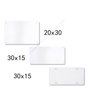 Letrero Metálico de Pared O1 para Impresión UV, Venta al por Mayor, 20x30cm, 30*15cm, 40*10cm, 30*30cm, en Blanco - Product Image 1