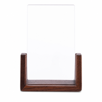 Cadre photo personnalisé en forme de U en bois de noyer et acrylique, support de menu de 5x7 pouces pour table de mariage, décoration de bureau à domicile