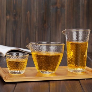 Set di <span class=keywords><strong>Tazze</strong></span> <span class=keywords><strong>da</strong></span> Tè in Vetro Borosilicato Cinese Classico <span class=keywords><strong>da</strong></span> 8oz, Personalizzate e Fatte a Mano, Trasparenti e Martellate, Ecologiche e Disponibili - Product Image 5