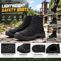 Chaussures de sécurité en toile AOXIANG respirantes à embout d'acier, baskets montantes confortables, anti-perforation, indestructibles, pour la construction, collection automne