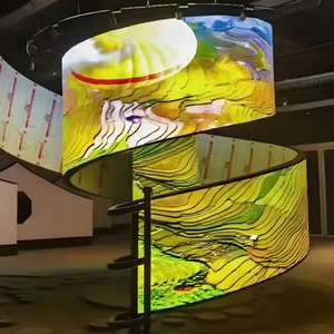 Hoàng gia trong nhà lớn đường cong <span class=keywords><strong>HD</strong></span> linh hoạt P2 quảng cáo LED hiển thị video tường Bảng điều chỉnh màn hình - Product Image 4