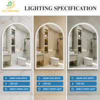 Miroir de salle de bain avec éclairage LED 20"*28" tactile et dimmable 6000K, anti-buée IP44, miroir mural pour la vente en gros par Joystar