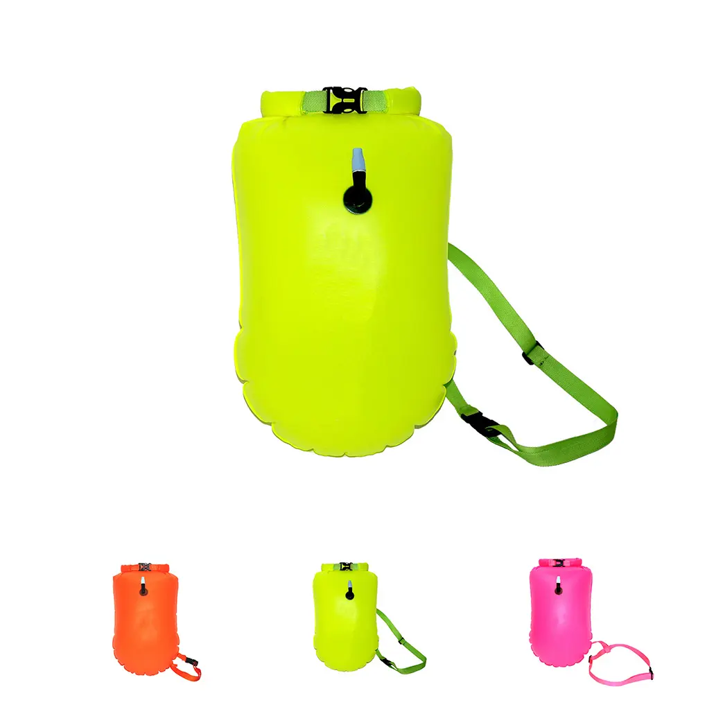 20L Inflatable टो सुरक्षित के लिए अस्थायी निविड़ अंधकार सूखी बैग खुले पानी स्विमिंग बोया तैराकी प्रशिक्षण