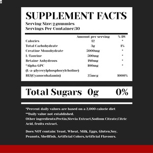 Bonbons de créatine monohydrate micronisée pure sans sucre pour adultes, OEM ODM, aliments sportifs pour hommes et femmes, pour la musculation - Product Image 4