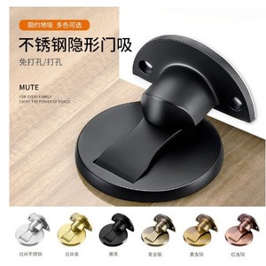 Door Stop <b>Floor</b> Mount 304 Stainless Steel Magnetic <b>Buffer</b> Modern Design Easy Installation For Glass Doors Bedroom - Product Image 4