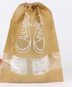 Nonwoven Storage Bag Dustproof Shoe <b>Pouch</b> Travel <b>Drawstring</b> Shoe Cover Clear Shoes Organizer - Product Image 5