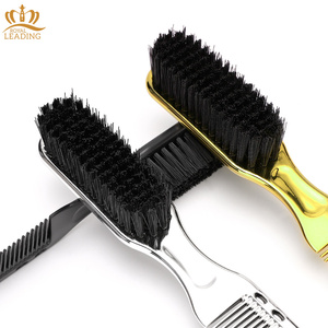 Set de Peine y Cepillo para Barba de Doble Cara Dorado con Logotipo Personalizado para Barbería - Product Image 2